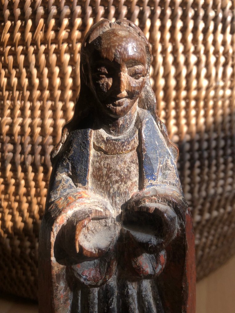Figurka - Frau mit Umhang - Drewno #1.1