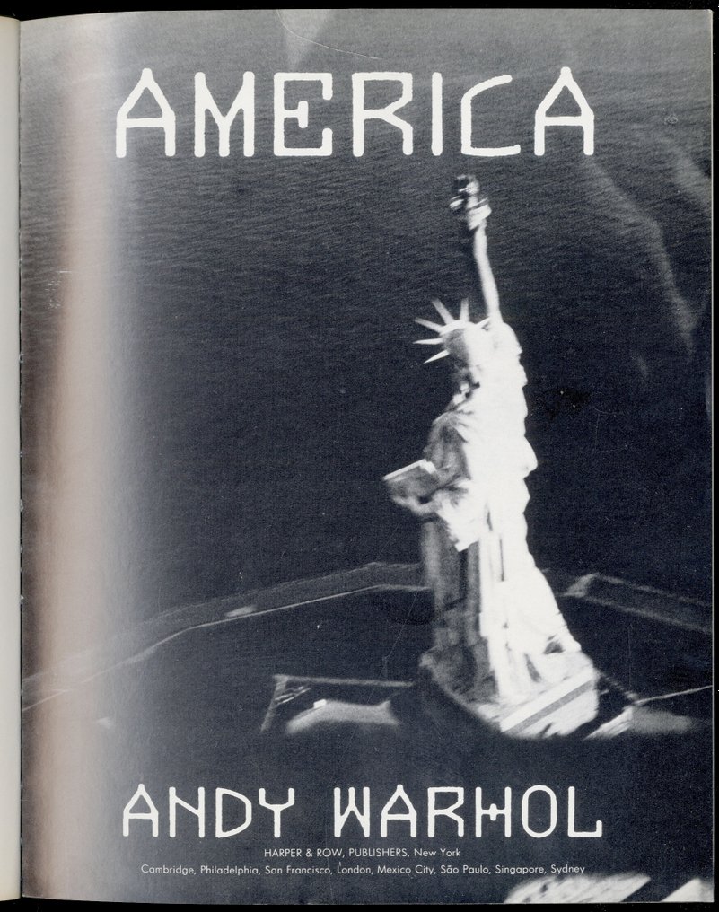 Andy Warhol - America - 1985 #1.2