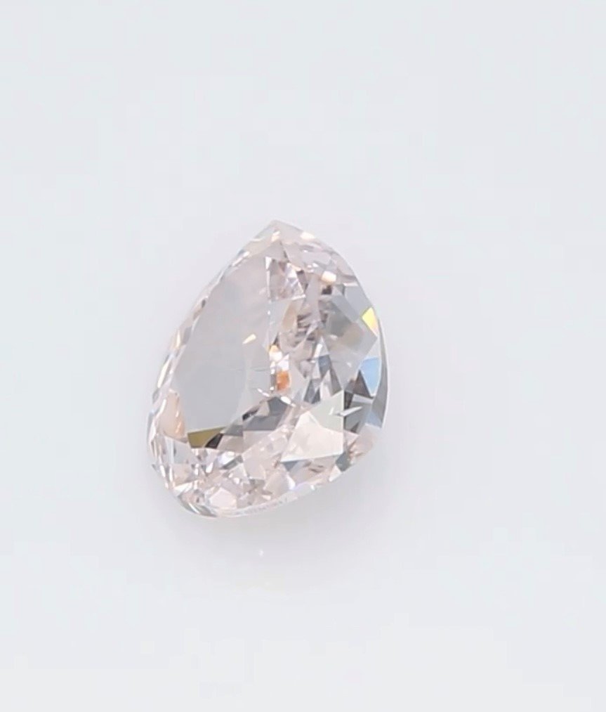 1 pcs Diamant - 0.24 ct - Päron - svagt rosa - SI2 #2.1