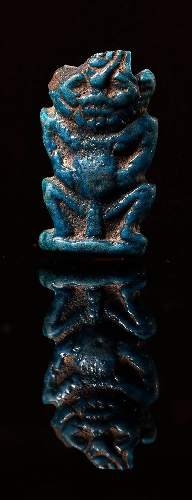 Antigo Egito, Pré-dinástico amuletos de Anúbis, Bes e Pataikos - 3.6 cm #2.1