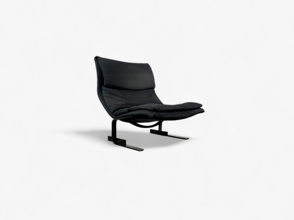 Saporiti - Giovanni Offredi - Lounge chair - Onda - Steel and fabric #1.1