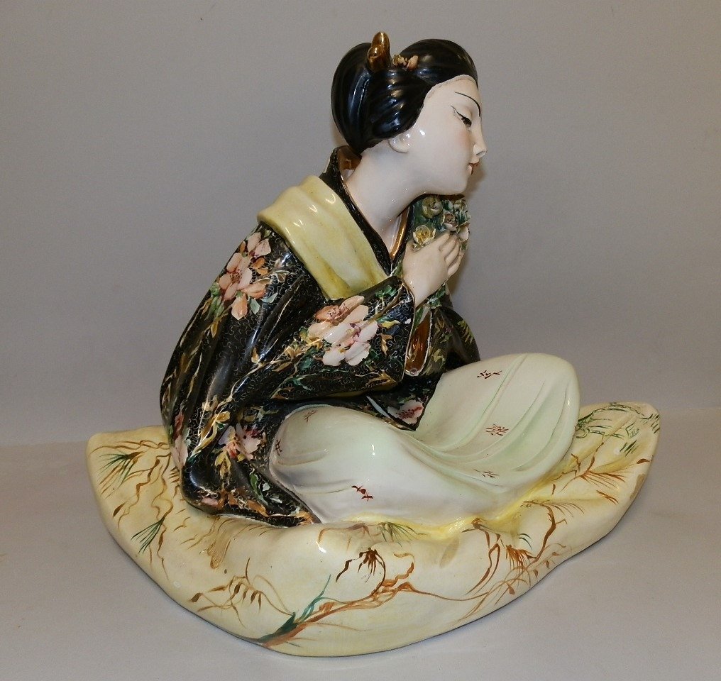 V.B.C.M. (Bertolotti, Milano) - 小雕像 - gheisha - 陶瓷 #3.2