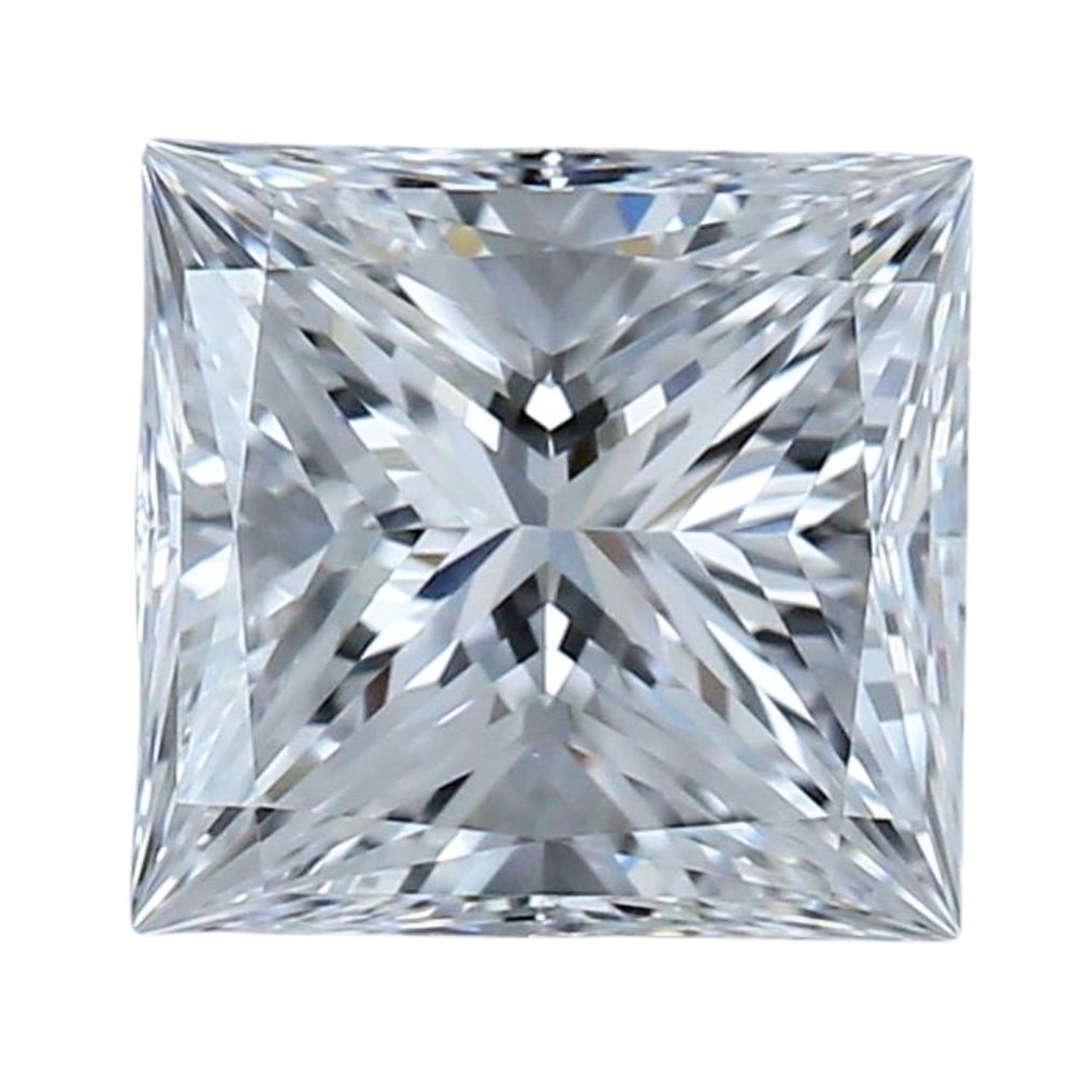 1 pcs Diamante - 0.90 ct - Brilhante, Quadrado - D (incolor) - VS1 #1.1