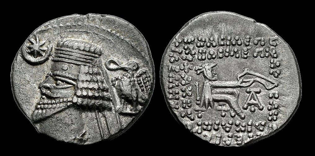 Imperiu Parthian. Phraates IV. Drachm 38-32 BC. Ekbatana #1.1