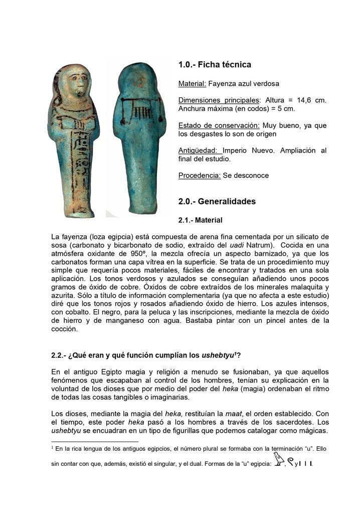 Ancient Egypt Ushabti of the vizier LIRY with report. - 13.5 cm #4.3