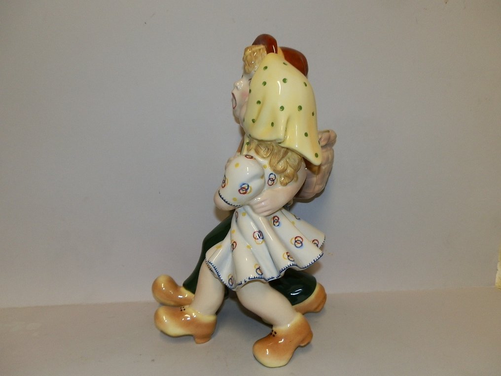 C.I.A Manna - Statuetta - coppia di bimbi allegri - Ceramica #3.2
