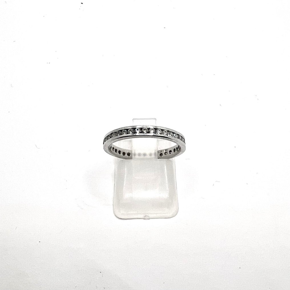 戒指 - 18 克拉 白金 -  0.76ct. tw. 鉆石  (天然) #1.1
