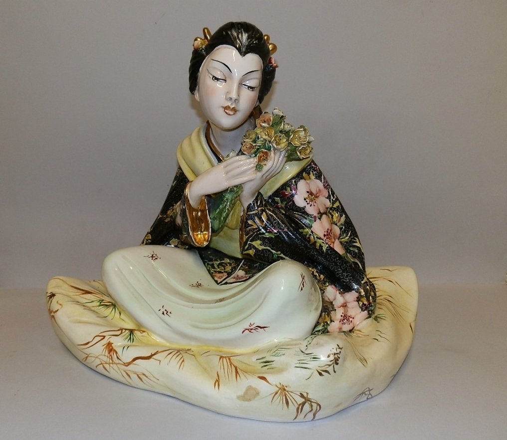 V.B.C.M. (Bertolotti, Milano) - Figur - gheisha - Keramik #2.1