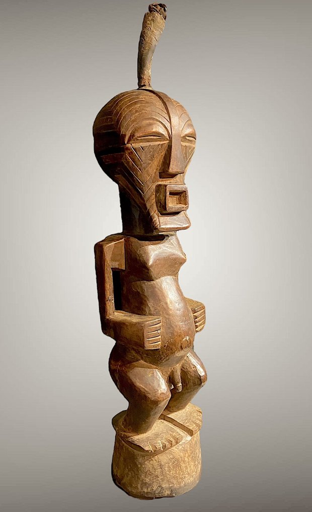 Grand songye, figure d'ancêtre - sculptuur - Songje - 100 cm - Democratische Republiek Congo #2.1