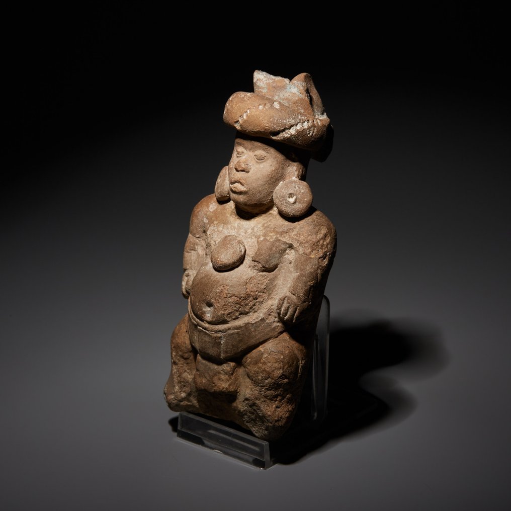 Maja, Jaina-sziget Terrakotta Törpe alakja. Kr.u. 600-900. 14,3 cm. TL teszt. Spanyol behozatali engedély. #1.2