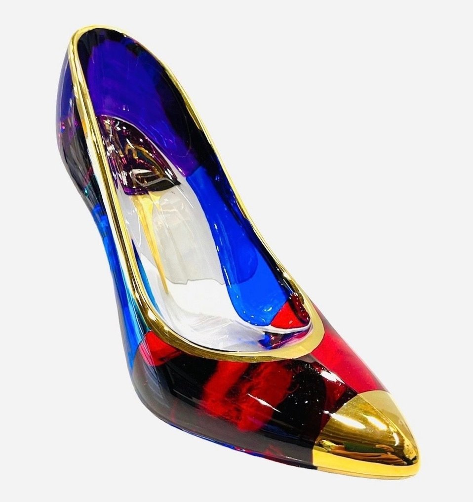 Γλυπτό, Cinderella's slipper - 20 cm - χειροποίητο διακοσμητικό γυαλί #3.2