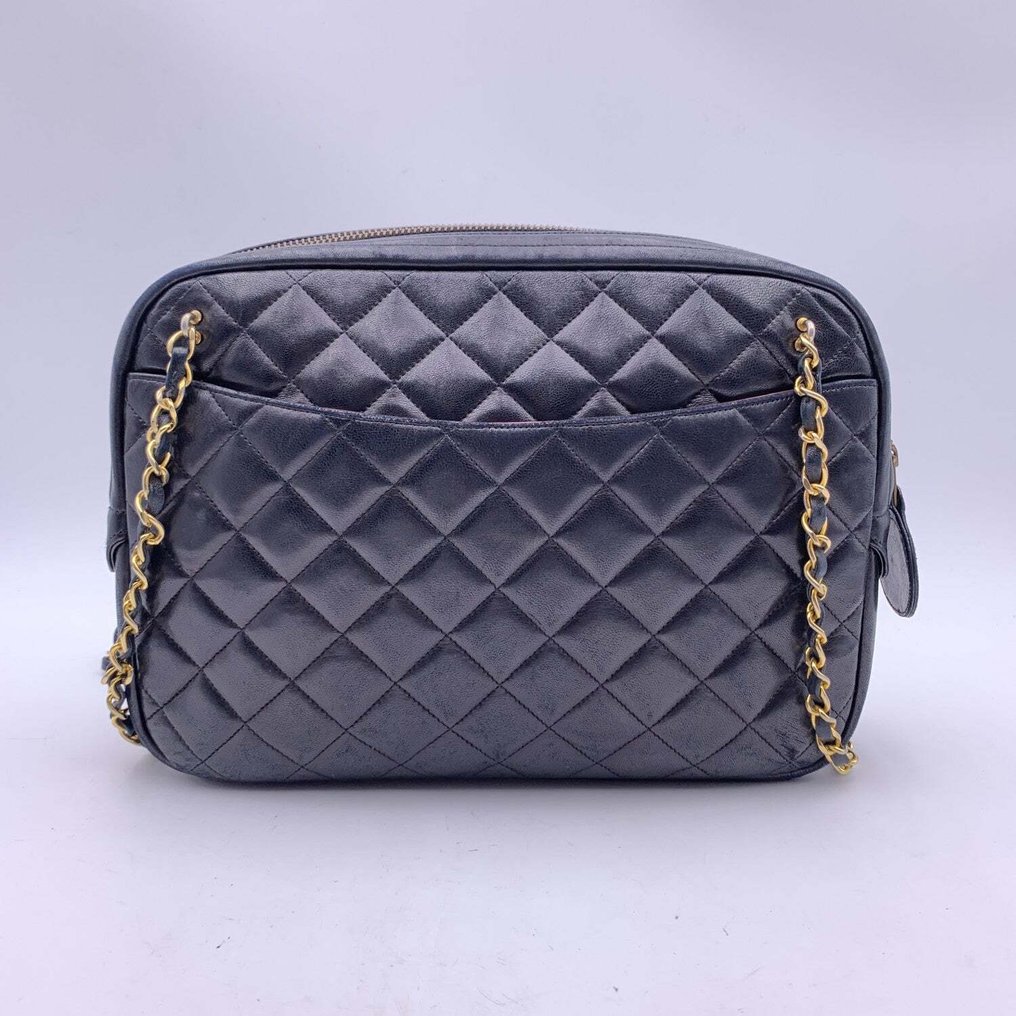 Chanel - Vintage Black Quilted Leather Large Camera - Shoulder bag #2.1
