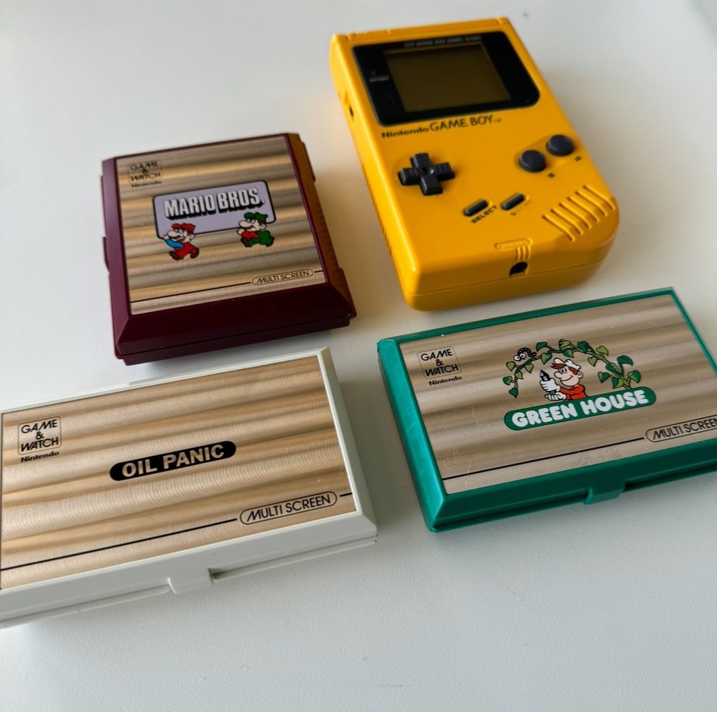 Nintendo - 4 x Nintendo Game & Watch,/rare/in good working condition/2 x in box/1 x single/Yellow - Game & Watch - Special edition - Videospill konsoll (5) - I original eske #1.1