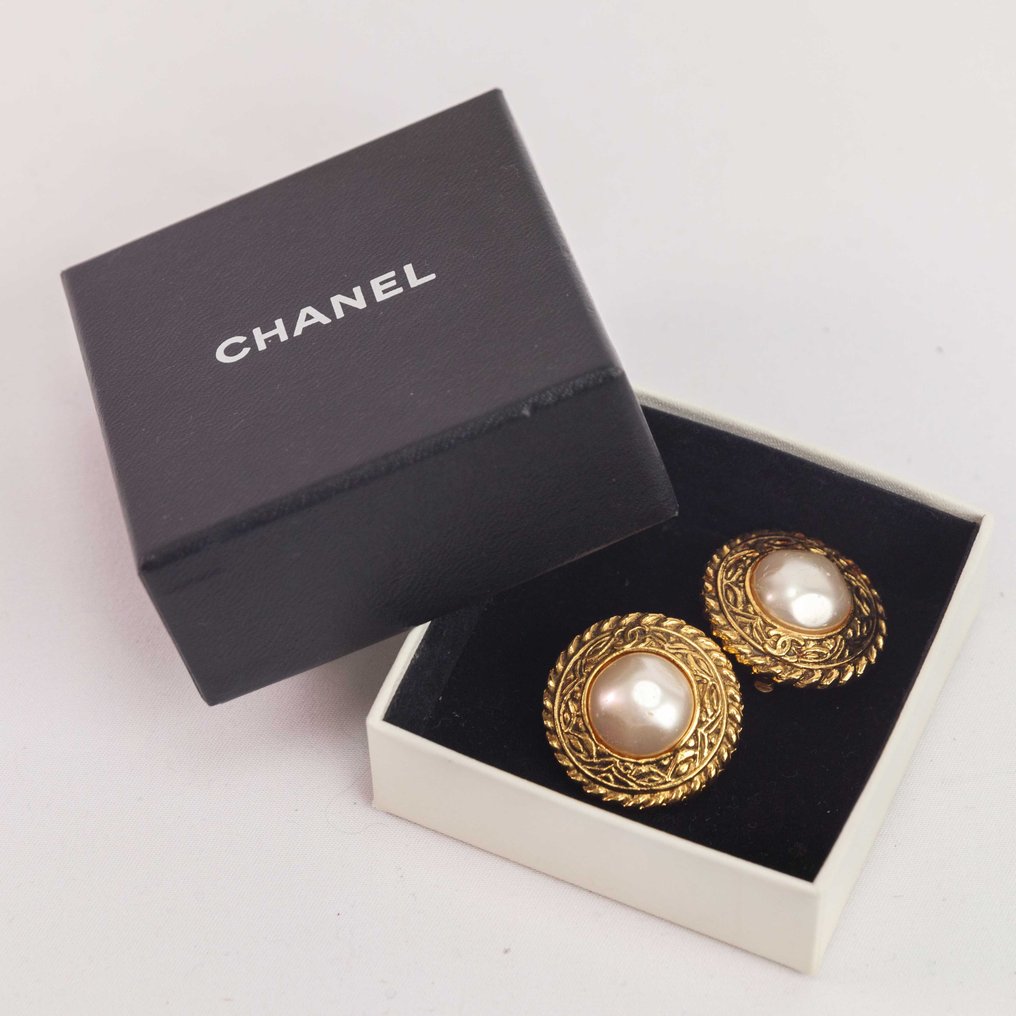 Chanel - 人造珍珠金耳 - 耳环 #1.1