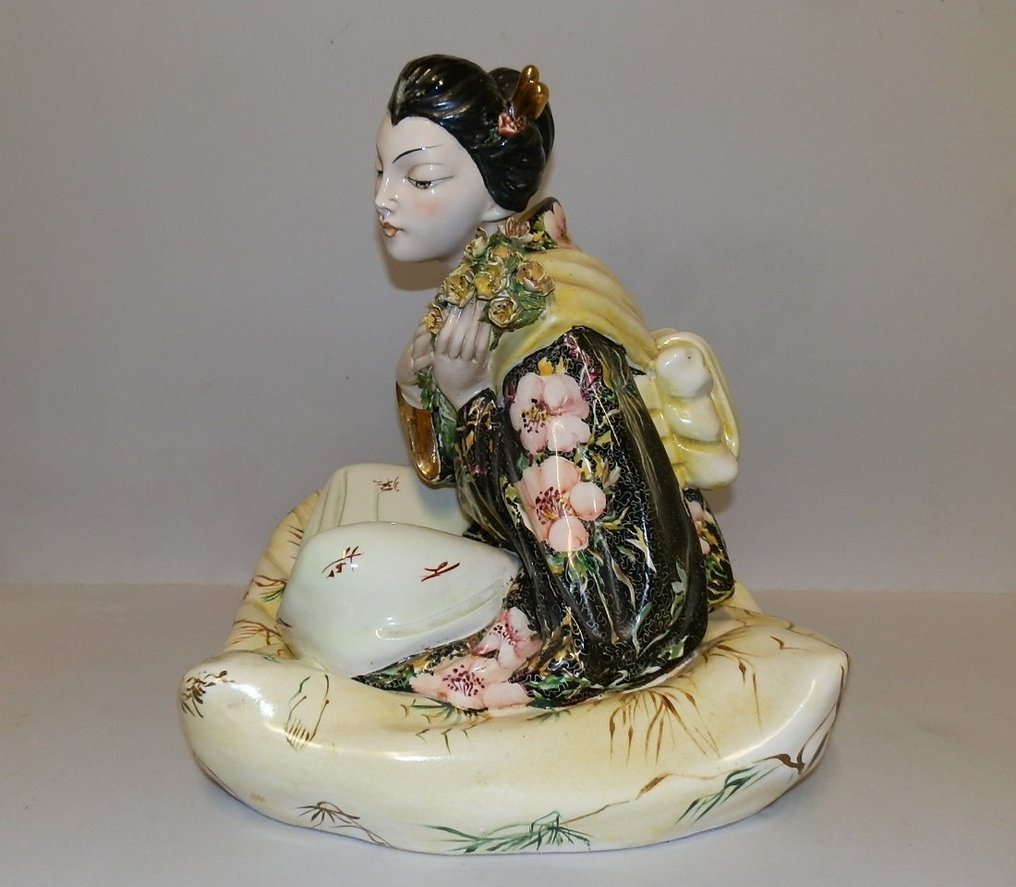 V.B.C.M. (Bertolotti, Milano) - Figurka - gheisha - Ceramika #2.2
