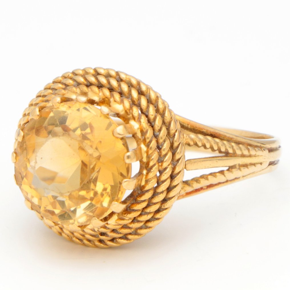 Ring - 18 kt. Yellow gold Citrine #1.2
