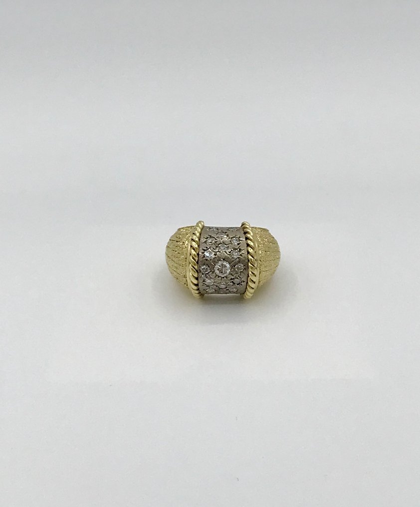 Gyűrű - 14 kt. Sárga arany -  0.69 tw. Gyémánt  (Természetes) #1.2