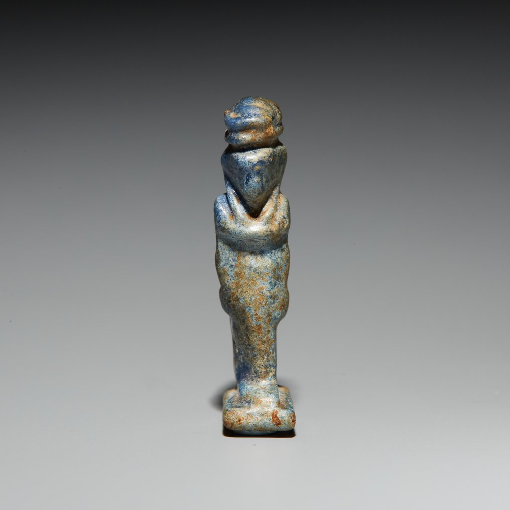 Oldtidens Egypt Lapis lazuli Amulettgudinne selkis selket. Sen periode, 664 - 332 f.Kr. 2 cm høyde. #1.2