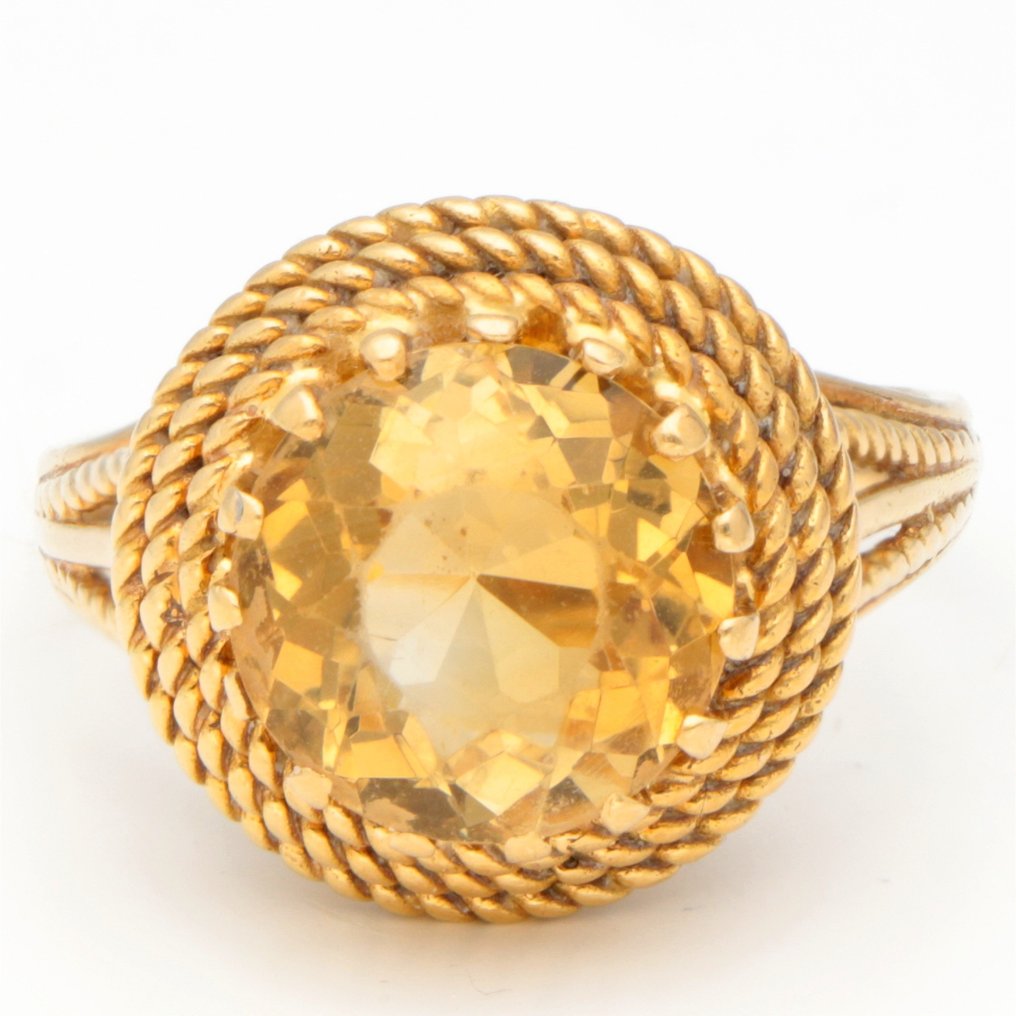 Ring - 18 kt. Yellow gold Citrine #1.1