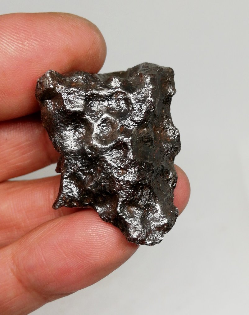 Magnífico Sikhote Alin, Regmaglypte, base de etiqueta magnética. Meteorito de hierro - 54.4 g #1.2