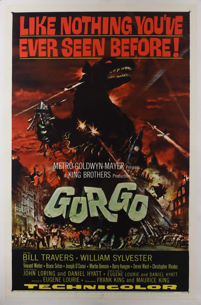 Gorgo Bill Travers William Sylvester Original US One Sheet Poster 1961 #1.0