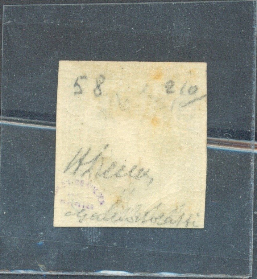 Italian antiikkivaltiot - Sardinia 1851 - 5 senttiä Musta 1. painos Uusi - Sassone N. 1a #1.2