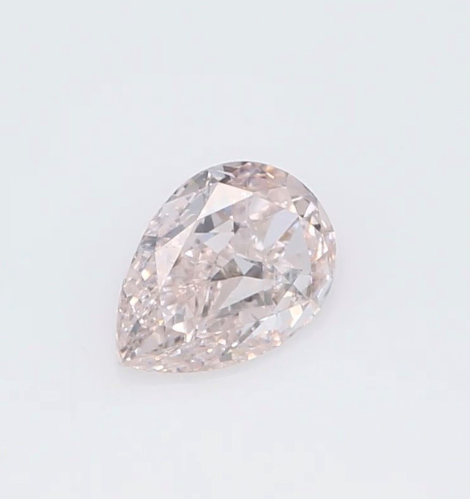 1 pcs Diamant - 0.24 ct - Päron - svagt rosa - SI2 #1.1