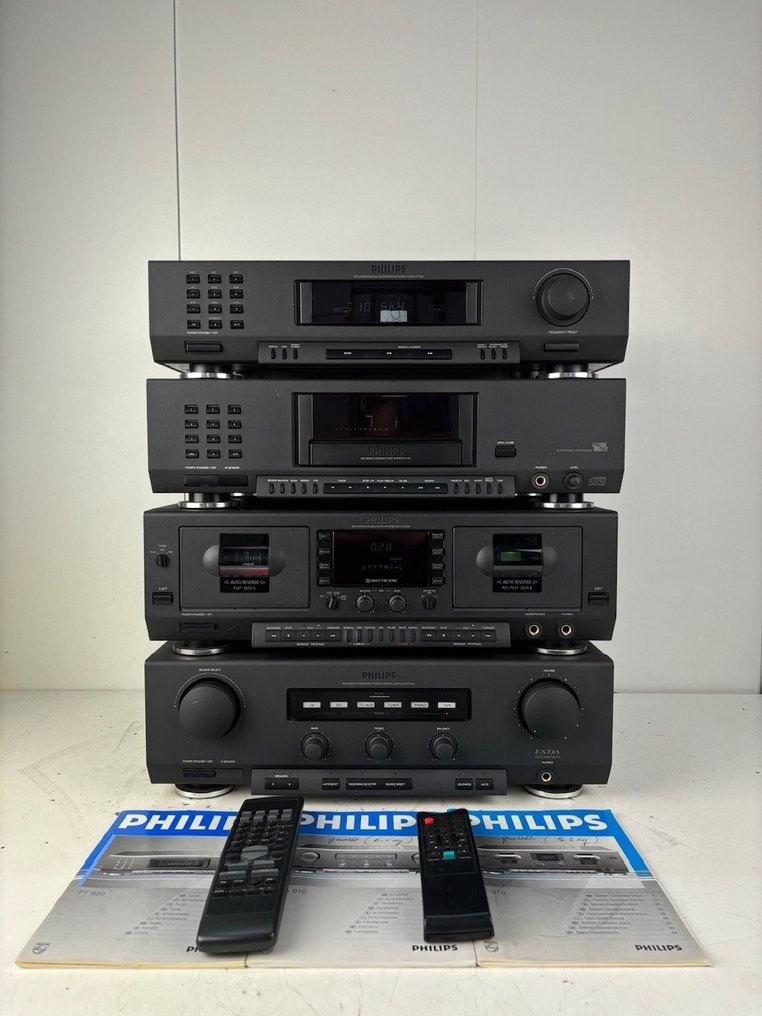 Philips - Wzmacniacz FA931 – Magnetofon kasetowy FC940 – Odtwarzacz CD CD931 – Tuner FT920 Zestaw stereo - Różne modele #1.1