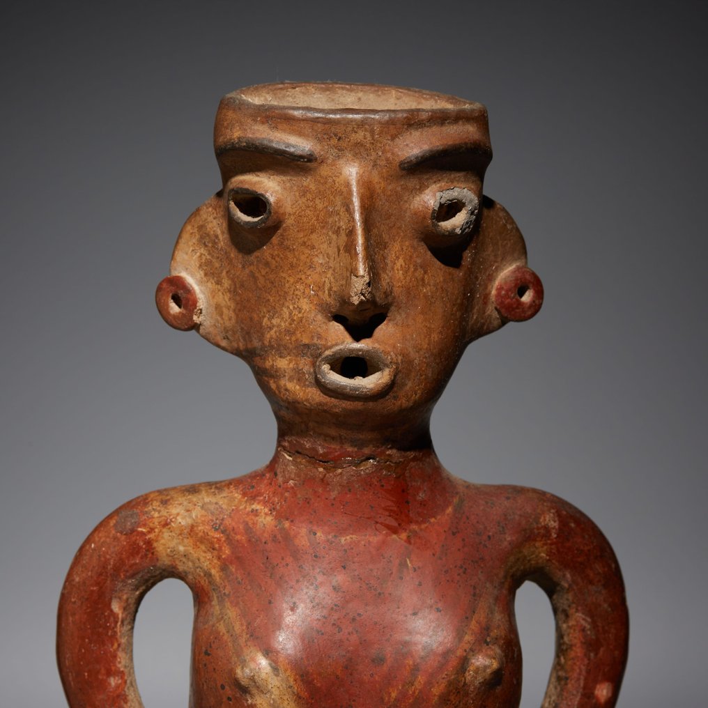 Zacateca, Μεξικό Terracotta Γυναικεία Φιγούρα. 100-250 μ.Χ. Ύψος 31 cm. Ισπανική άδεια εισαγωγής. #1.2