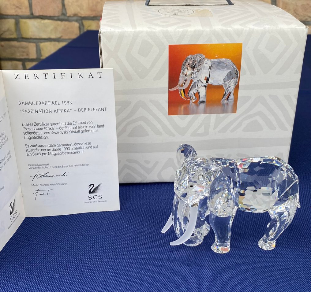 Statuetă - Swarovski - Complete SCS trilogy - Inspiration Africa - Elephant - Kudu - Lion - Boxed  (3) - Cristal #2.1