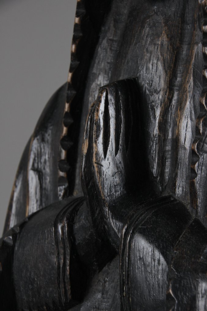 Sculptură, Biddende Maria - 52 cm - Lemn #2.1