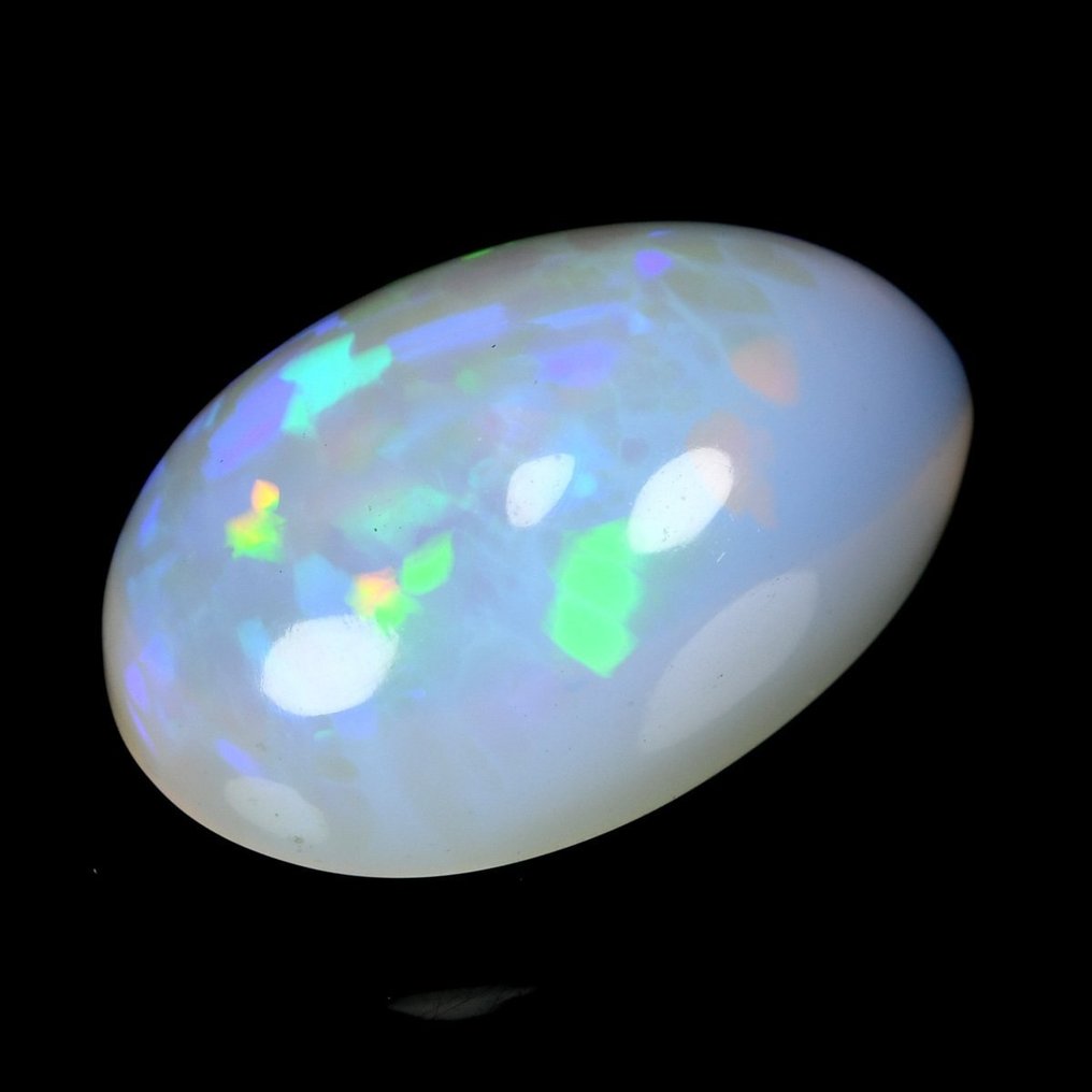 1 pcs White (Orangy) + Play of Colors
 Opal - 9.48 ct #2.1