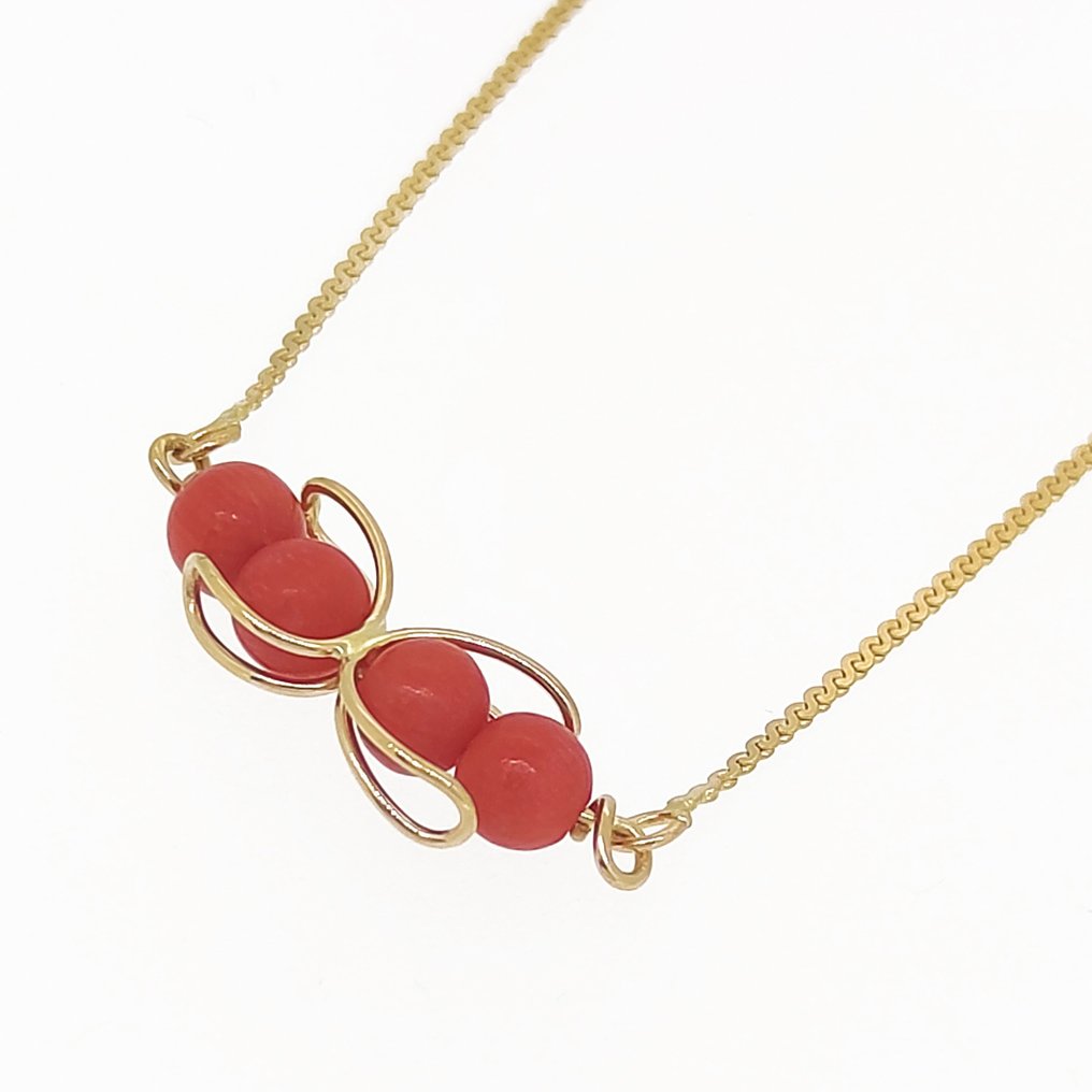 Collier - 18 carats Or jaune Corail #1.2