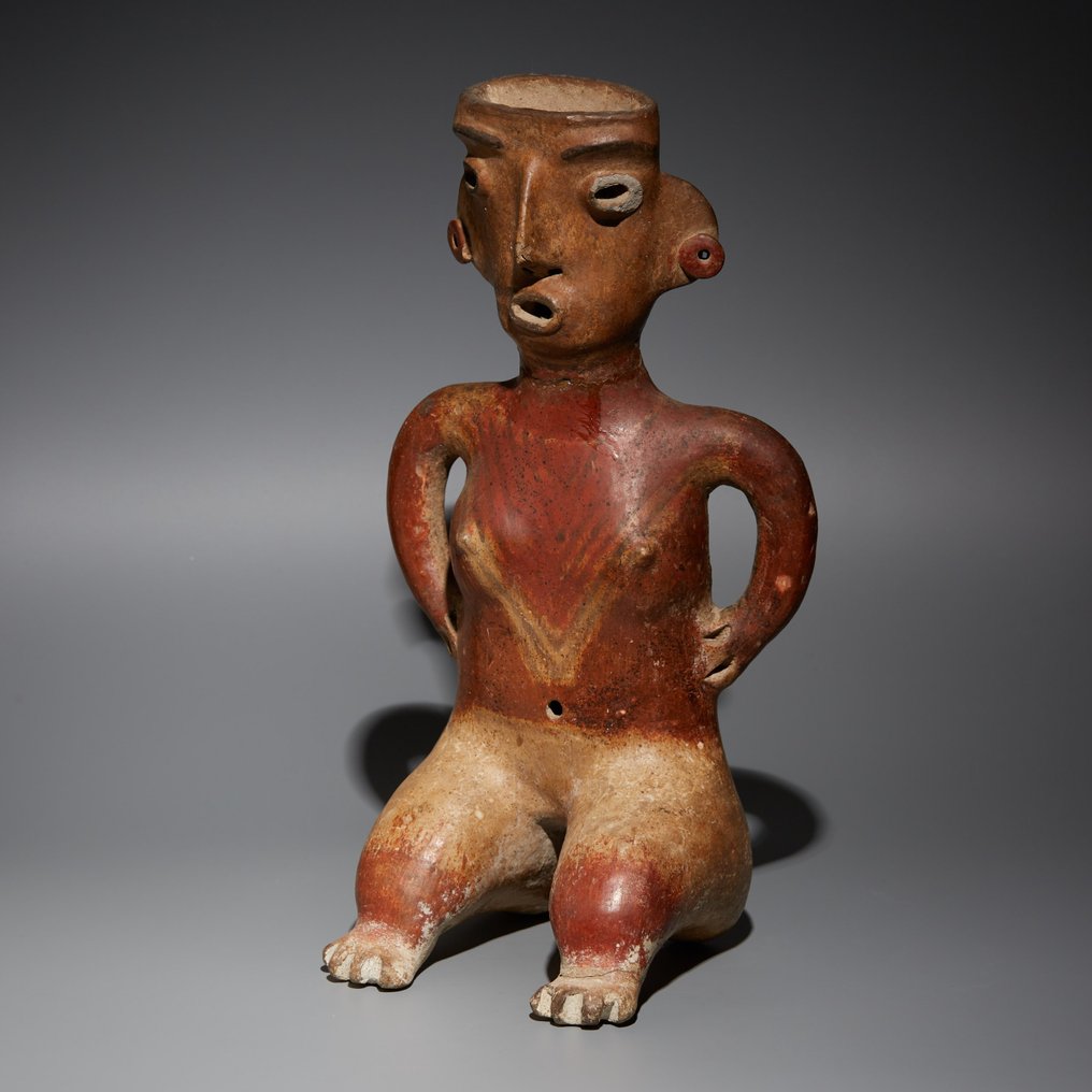 Zacateca, Mexic TeracotÄƒ Figura feminină. 100-250 d.Hr. 31 cm inaltime. Licență de import spaniolă. #2.1