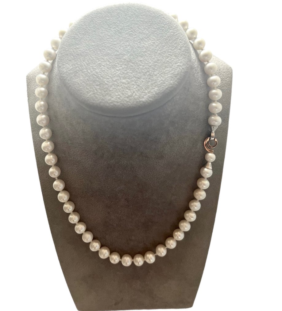 Necklace - 18 kt. White gold, Yellow gold Pearl #2.1