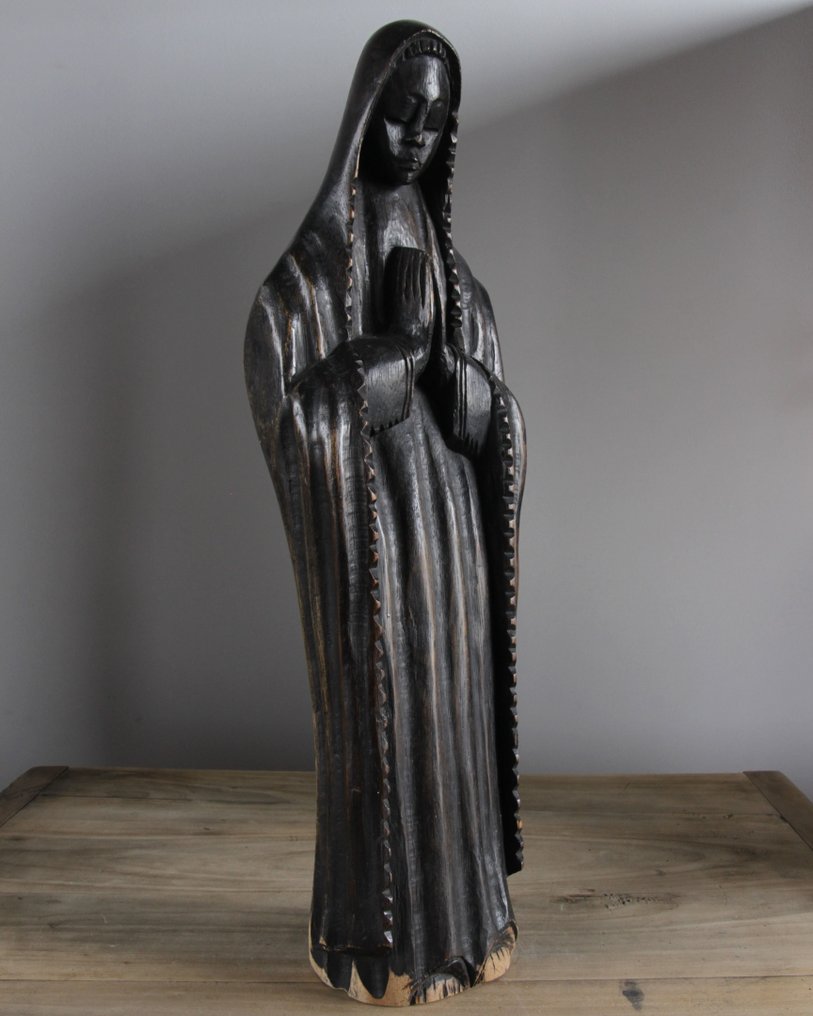 Escultura, Biddende Maria - 52 cm - Madeira #1.1