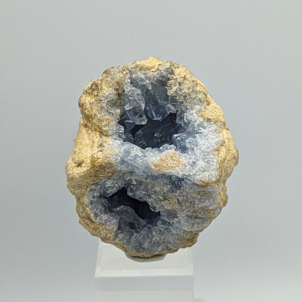 CELESTINA AZZURRA 设计的双晶洞 晶球 - 高度: 83 mm - 宽度: 72 mm- 393 g #2.1