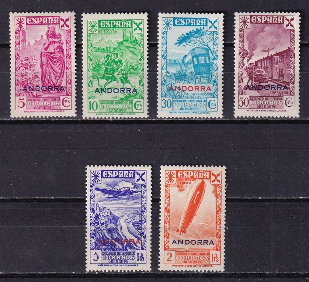 Andorra 1943 - Beneficencia Edifil 7/12 - Well centered - MNH #1.0