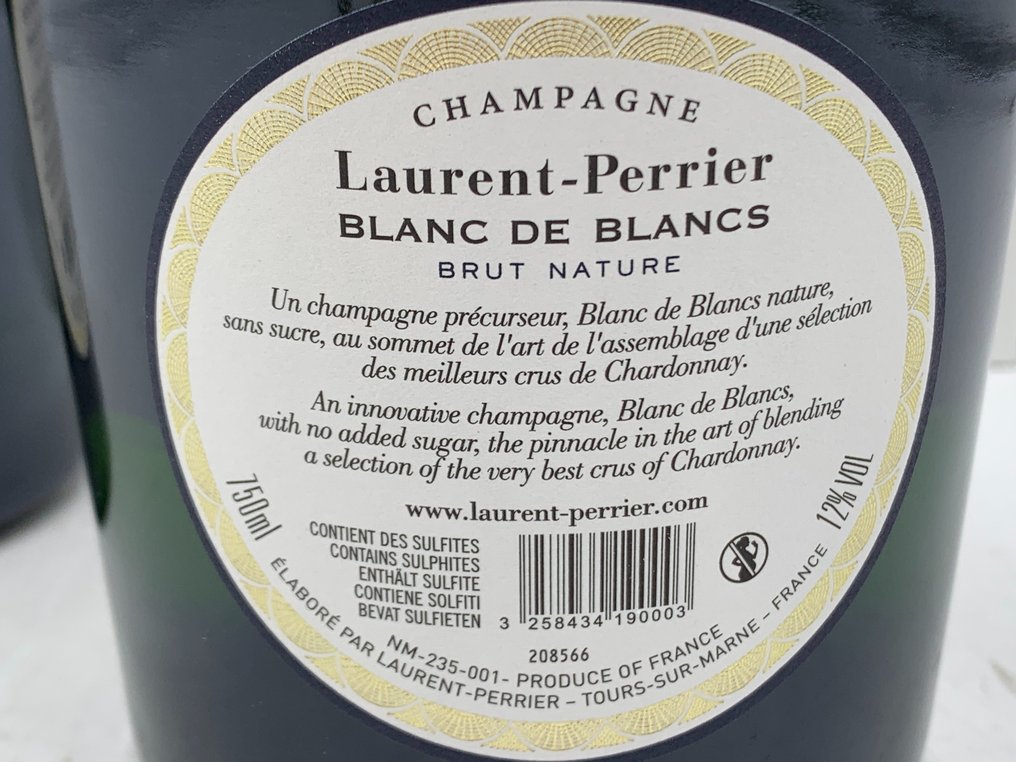 Laurent-Perrier, Brut Nature - 香槟地 Blanc de Blancs - 2 Bottles (0.75L) #3.2
