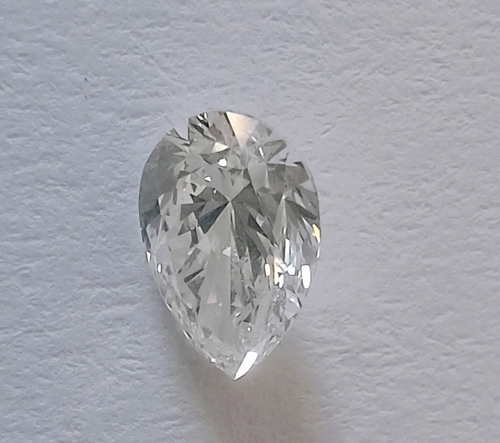 Diamant - 0.72 ct - Brilliant, Pære - F - VS2 #1.1