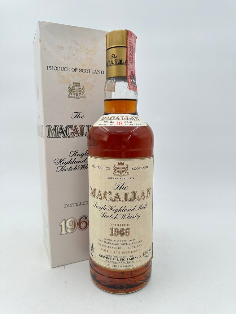 Macallan 1966 18 years old - Original bottling  - b. Década de 1980 - 75 cl  #1.1