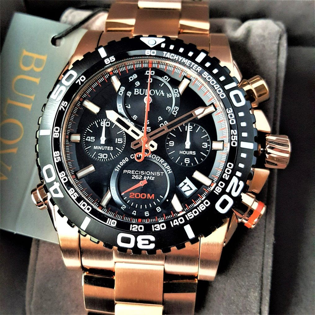 Bulova Precisionist Chronograph 1 1000 Sweeping Ultra High Frequency 262 kHz Spinner 98B213 Hombre Nuevo Catawiki