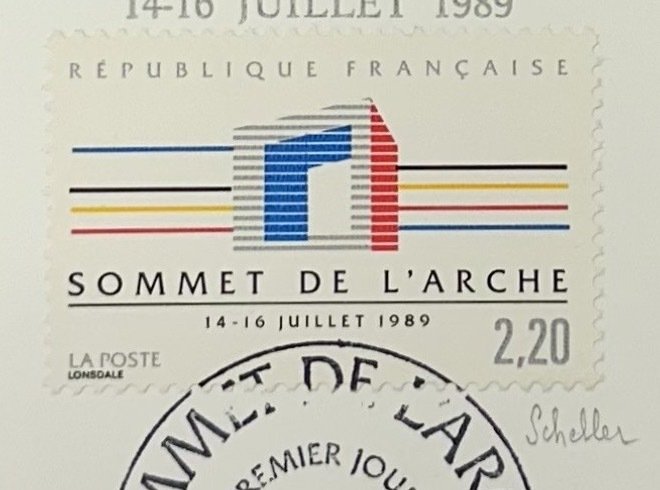 法国  - 非常罕见的 2.20 F 拱门顶部，没有 CP 上取消的果岭，签名为 P. SCHELLER！ - Yvert & Tellier n° 2600b #2.1