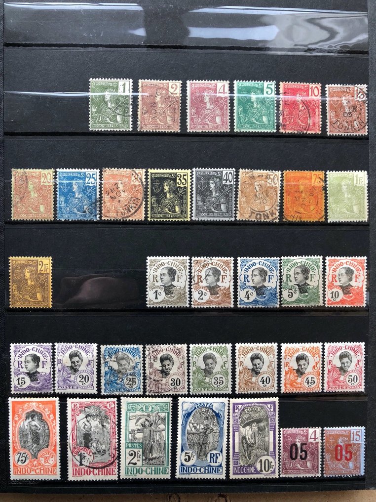 Colonie Française  - Colonies Fr. : Indochine/Mong-Tzeu/Kouang-Tchéou/Wallis&Futuna. Beaux timbres de +4500 euros #1.2