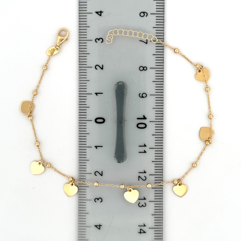 Bracciale a cuori - 2,7 g - 18-20 cm - 18 Kt - Bracelet - 18 carats Or jaune #2.1