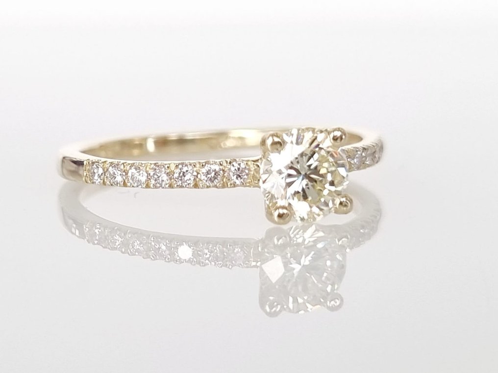 Anello di fidanzamento - 14 carati Oro giallo -  0.65ct. tw. Diamante  (Naturale) #2.1
