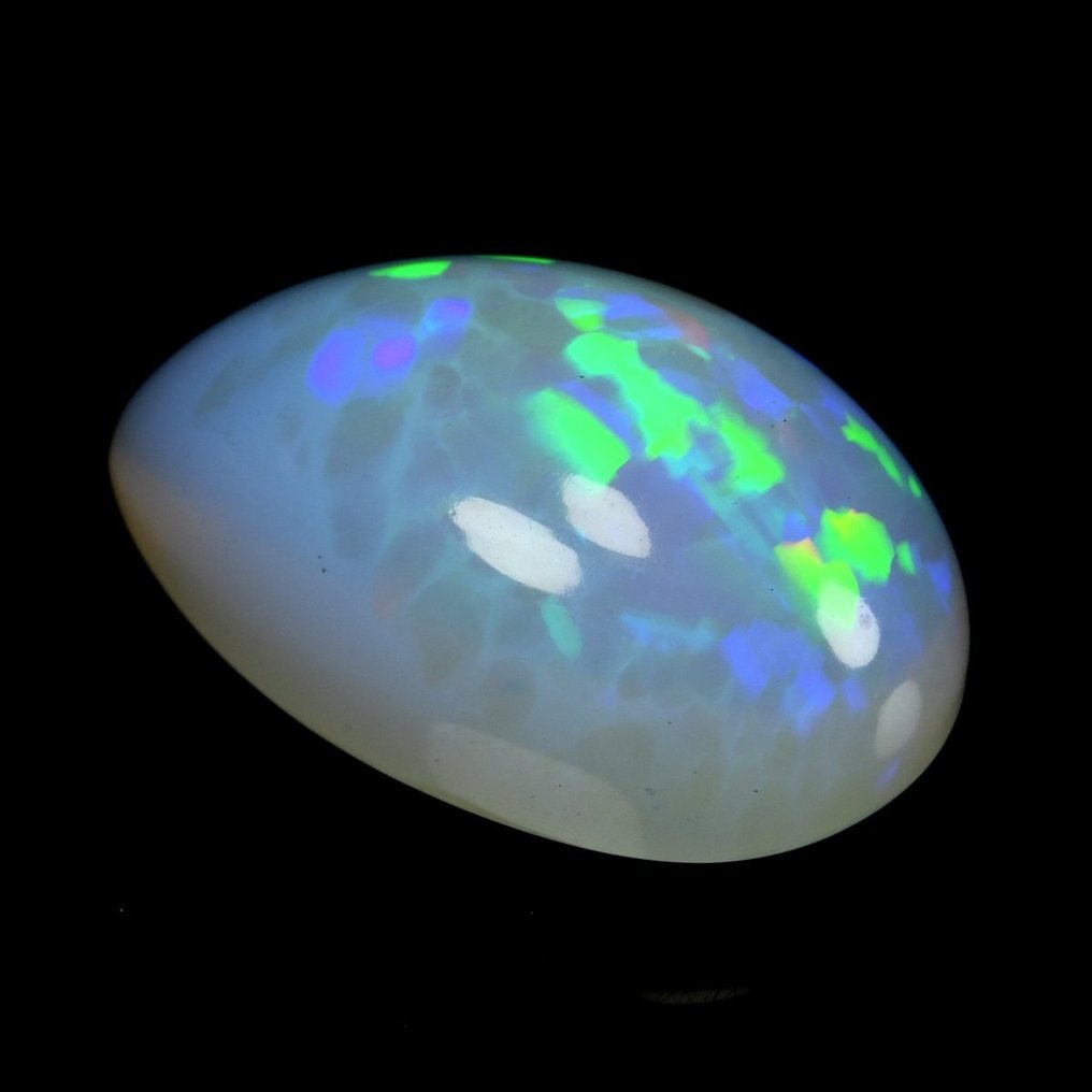 1 pcs White (Orangy) + Play of Colors
 Opal - 9.48 ct #1.2