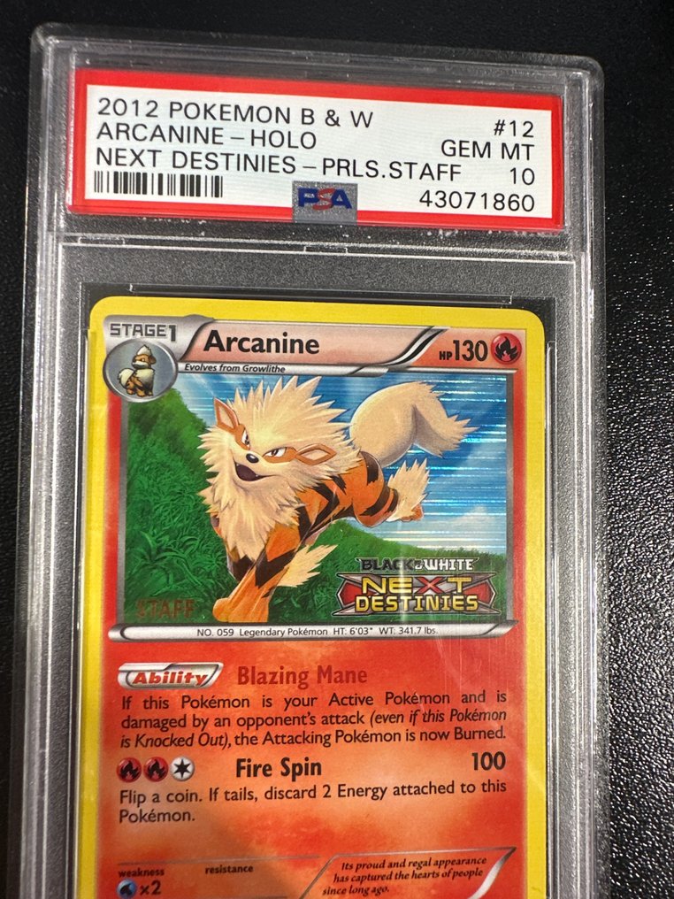 Pokémon - 1 Graded card - Arcanine staff next destinies - PSA 10 #1.2