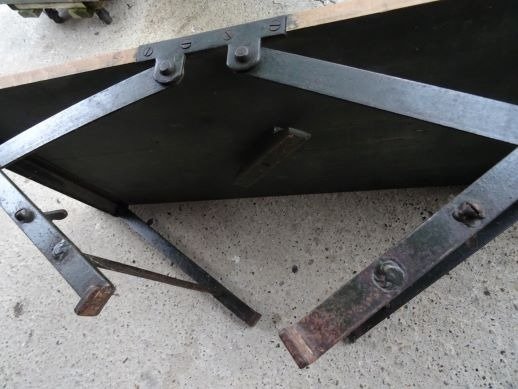 Vintage Foldable military camp Trestl Table - Table ambulante - Staal #3.1