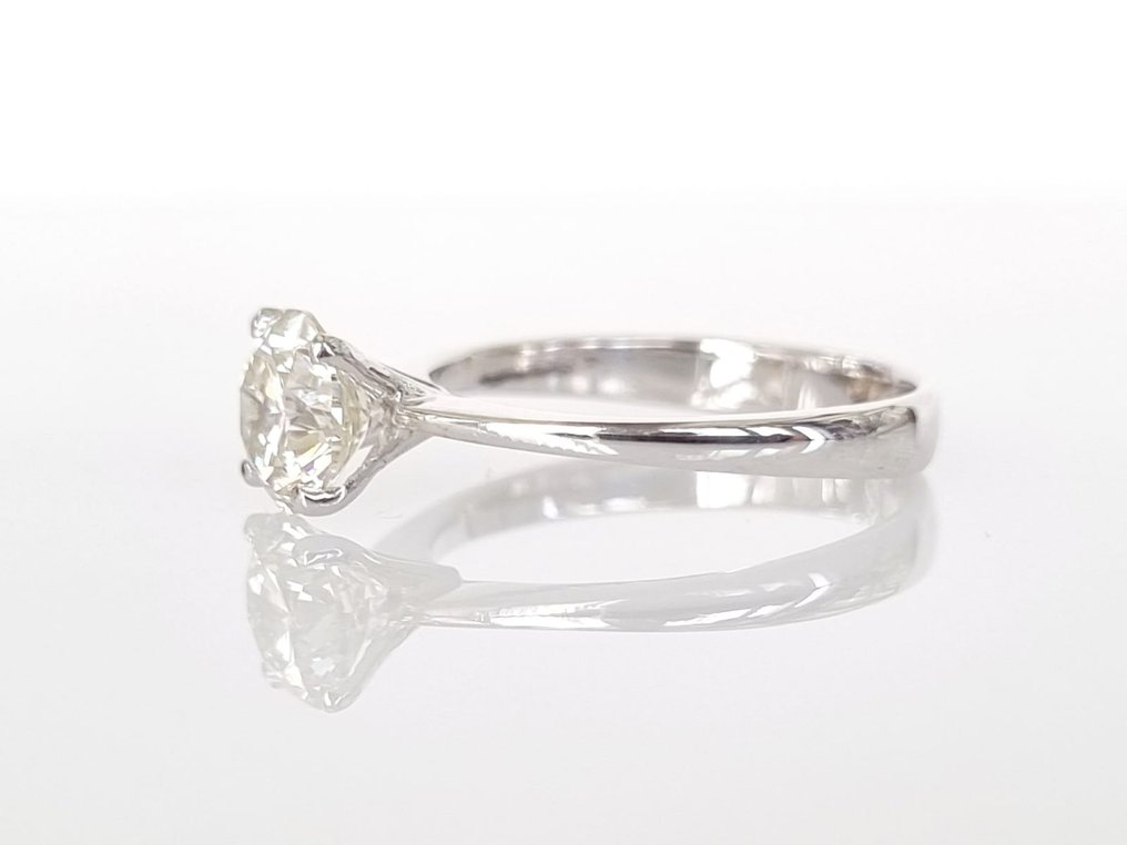 Inel de logodnă - 14 ct. Aur alb -  1.26ct. tw. Diamant  (Natural) #2.2